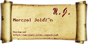Merczel Jolán névjegykártya