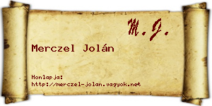 Merczel Jolán névjegykártya